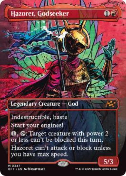 画像1: 【ENG/DFT-BF】求道神、ハゾレト/Hazoret, Godseeker [赤] 『M』【ボーダーレス】 (1)