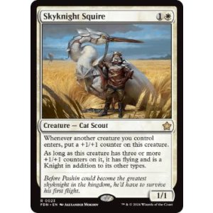 画像: 【ENG/FDN/FOIL★】空騎士の従者/Skyknight Squire  [白] 『R』