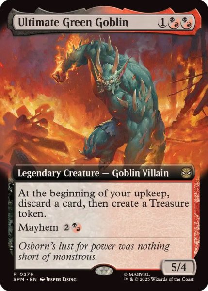 画像1: 【ENG/SPM-BF】アルティメット・グリーンゴブリン/Ultimate Green Goblin [マルチ] 『R』【拡張アート】 (1)