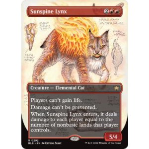 画像: 【ENG/BLB-BF/FOIL★】陽背骨のオオヤマネコ/Sunspine Lynx  [赤] 『R』【ボーダーレス】