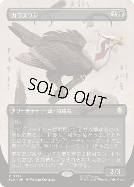 画像1: 【JPN/TLA-BF/FOIL★】カラスワシ/Raven Eagle [黒] 『R』【ボーダーレス】 (1)