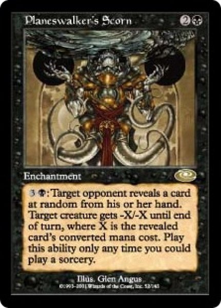 画像1: 【ENG/PLS/FOIL★】プレインズウォーカーの嘲笑/Planeswalker's Scorn【EX-】 (1)