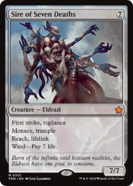 画像1: 【ENG/FDN】七つの死の種父/Sire of Seven Deaths  [無色] 『M』 (1)