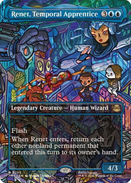 画像1: 【ENG/TMT-BF】時空術師見習い、レネト/Renet, Temporal Apprentice『青』 『R』【ボーダーレス】 (1)