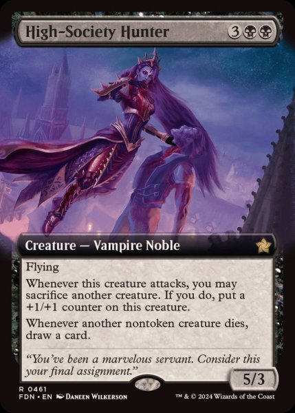 画像1: 【ENG/FDN-BF/FOIL★】上流階級の狩人/High-Society Hunter  [黒] 『R』【拡張アート】 (1)