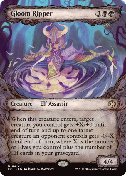 画像1: 【ENG/ECL-BF】憂鬱の切り裂き魔/Gloom Ripper [黒] 『R』【ショーケース】 (1)