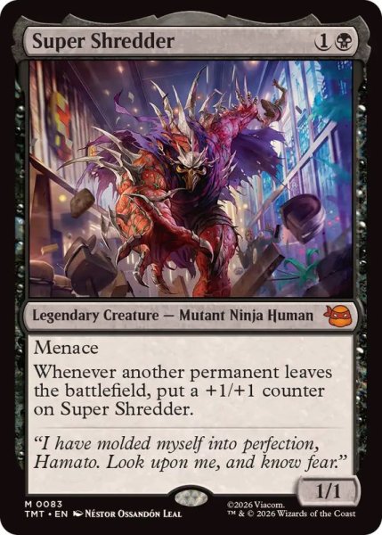 画像1: 【ENG/TMT/FOIL★】スーパーシュレッダー/Super Shredder『黒』 『M』 (1)