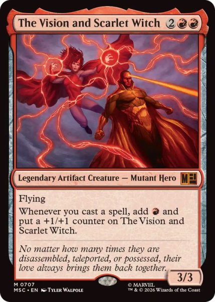 画像1: 【ENG/MSC】ヴィジョンとスカーレット・ウィッチ/The Vision and Scarlet Witch［赤］『M』 (1)