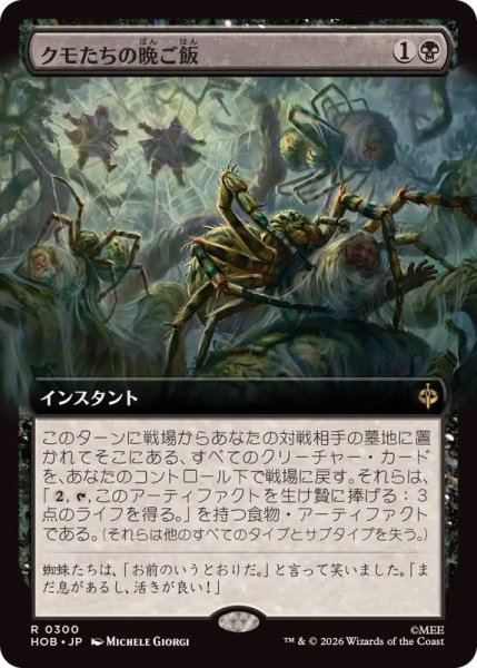 画像1: 【JPN/HOB-BF】クモたちの晩ご飯/Supper for Spiders［黒］『R』『拡張アート』 (1)