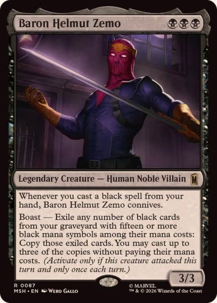 画像1: 【ENG/MSH/FOIL★】バロン・ヘルムート・ジモ/Baron Helmut Zemo［黒］『R』   (1)