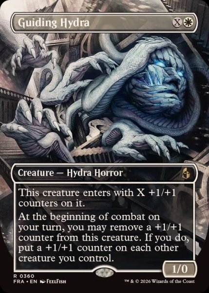 画像1: 【ENG/FRA/FOIL★】導きのハイドラ/Guiding Hydra［白］『R』　『ボーダーレス』   (1)