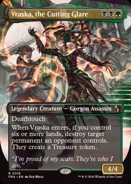 画像1: 【ENG/FRA】鋭き一瞥、ヴラスカ/Vraska, the Cutting Glare［マルチ］『R』　『ボーダーレス』   (1)