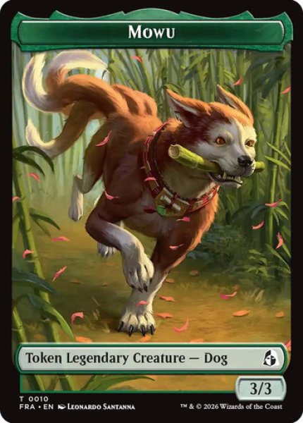 画像1: 【JPN/FRA/FOIL★】モーウー+アジャニの群れ仲間トークン/Mowu+Ajani's Pridemate Token (1)