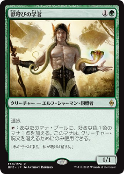 画像1: 【JPN/BFZ】獣呼びの学者/Beastcaller Savant 『R』 (1)
