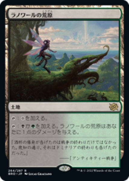 画像1: 【JPN/BRO】ラノワールの荒原/Llanowar Wastes [土地] 『R』 (1)