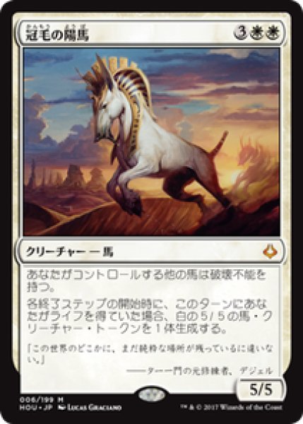 画像1: 【JPN/HOU】冠毛の陽馬/Crested Sunmare 『M』 [白] (1)