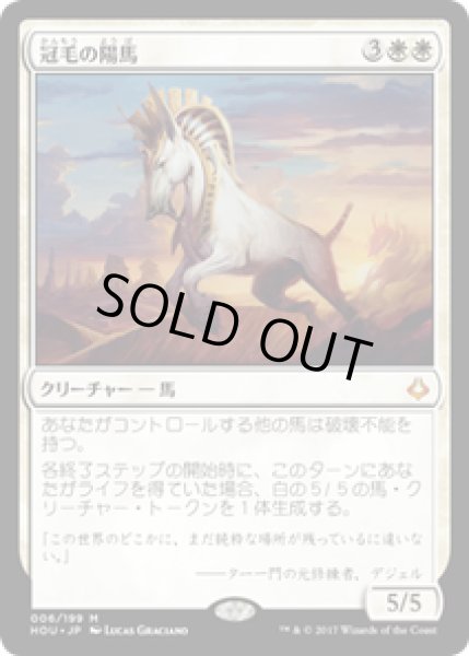 画像1: 【JPN/HOU】冠毛の陽馬/Crested Sunmare 『M』 [白] (1)