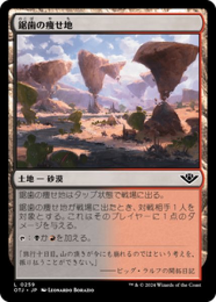 画像1: 【JPN/OTJ/FOIL★】鋸歯の痩せ地/Jagged Barrens [土地] 『C』 (1)