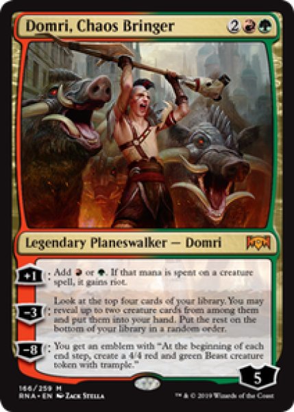 画像1: 【ENG/RNA】混沌をもたらす者、ドムリ/Domri, Chaos Bringer 『M』 [マルチ] (1)