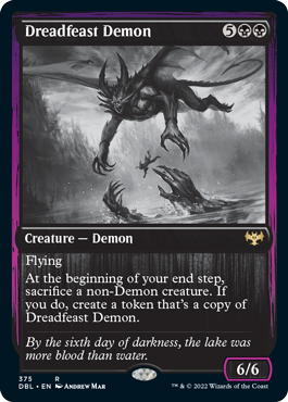 画像1: 【ENG/DBL】戦慄宴の悪魔/Dreadfeast Demon [黒] 『R』