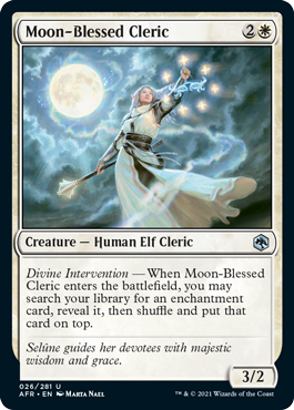 画像1: 【ENG/AFR/FOIL★】月恵みのクレリック/Moon-Blessed Cleric 『U』 [白]