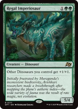 画像1: 【ENG/DFT/FOIL★】威厳ある放漫トカゲ/Regal Imperiosaur [緑] 『R』
