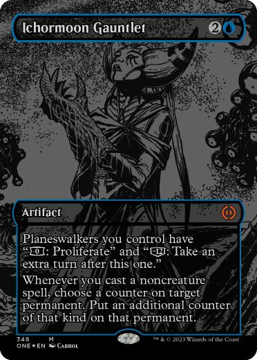 画像1: 【ENG/ONE-BF/オイルスリック・FOIL★】胆液月の篭手/Ichormoon Gauntlet [青] 『M』