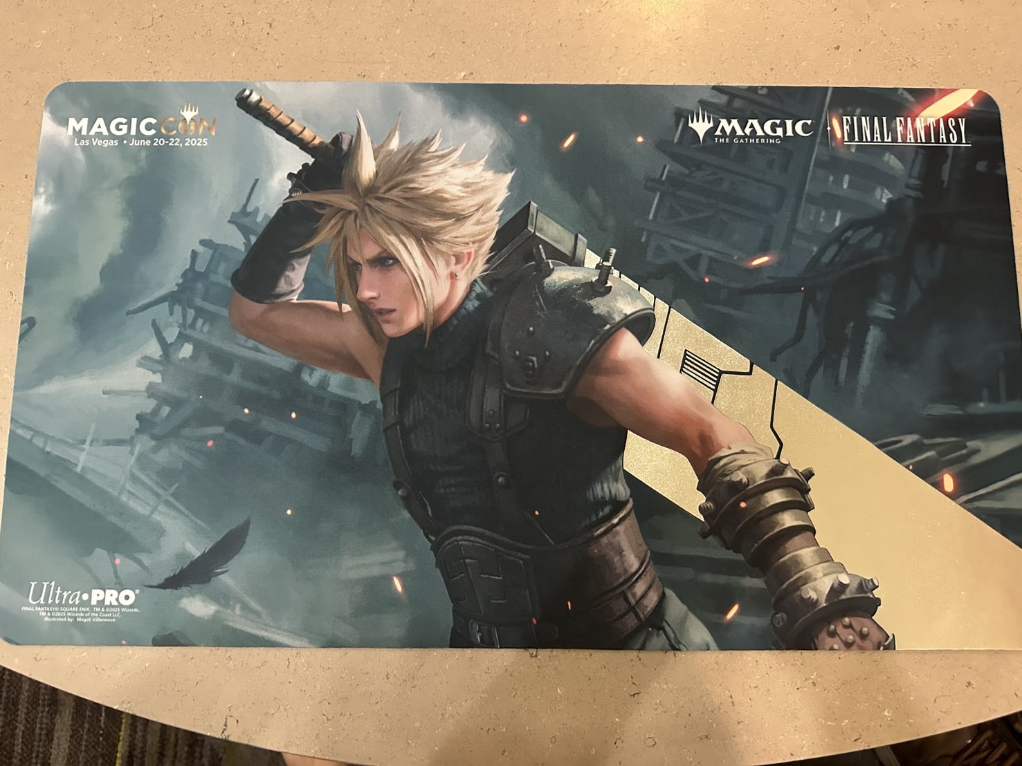 画像1: 《予約商品》【MagicCon Las Vegas限定】プレイマット　星の勇者、クラウド【箔押し】