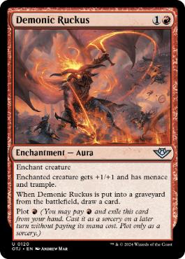 画像1: 【ENG/OTJ/FOIL★】悪魔の大騒動/Demonic Ruckus [赤] 『U』