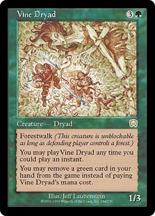 画像1: 【JPN/MMQ/FOIL★】ぶどうのドライアド/Vine Dryad【EX-】