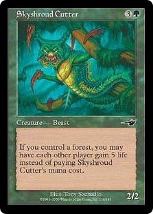 画像1: 【JPN/NEM/FOIL★】スカイシュラウドの切断獣/Skyshroud Cutter