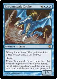 画像1: 【ENG/DST/FOIL★】金属鱗のドレイク/Chromescale Drake