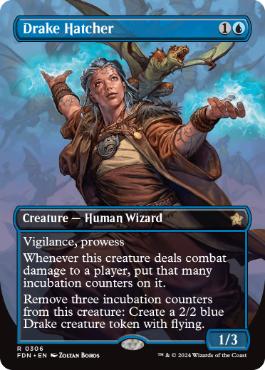 画像1: 【ENG/FDN-BF/FOIL★】ドレイクの孵卵者/Drake Hatcher  [青] 『R』【ボーダーレス】