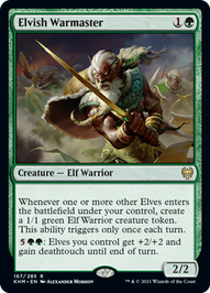 画像1: 【ENG/KHM】エルフの戦練者/Elvish Warmaster 『R』 [緑]